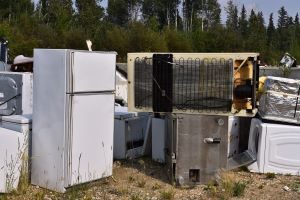 Old refrigerators. Appliance Recycling and Disposal in Salem OR by Mike & Dad's Hauling